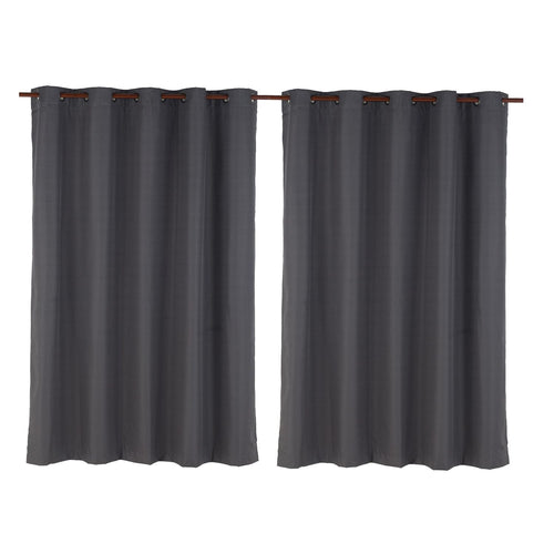 Combo 2 Cortinas Black-Out 200X220Cm Texturada Grafito