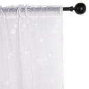 Set Cortina Velo Bordado 140X230 Cm Blanco 2 Paños Pasador
