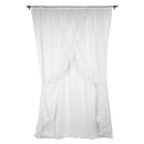 Set Cortina Velo Romantico 200X220 Cm Blanco 3 Paños Pasador
