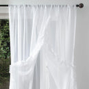Set Cortina Velo Romantico 200X220 Cm Blanco 3 Paños Pasador