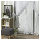 Set Cortina Velo Romantico 200X220 Cm Blanco 3 Paños Pasador