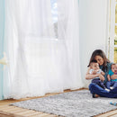 Set Cortina Velo Romantico 200X220 Cm Blanco 3 Paños Pasador