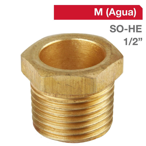 Niple Bronce So/He 1/2" X 1/2" 1U