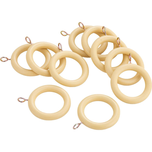 Set De Argollas Para Cortina 19 Mm 10 Unidades Natural