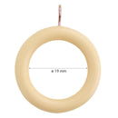 Set De Argollas Para Cortina 19 Mm 10 Unidades Natural