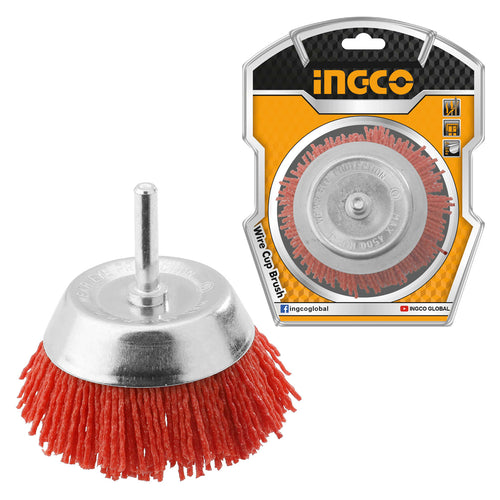 Grata Copa De Nylon Con Vastago 1/4" 50Mm Ingco Wb30505