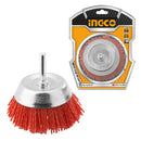 Grata Copa De Nylon Con Vastago 1/4" 75Mm Ingco Wb30755