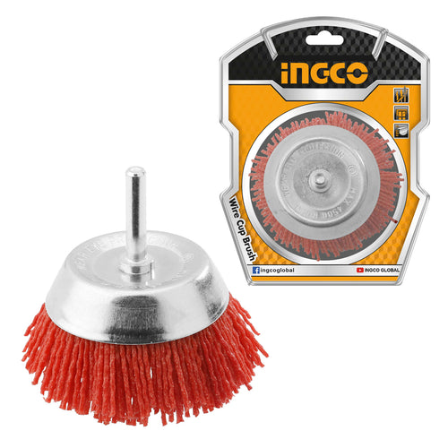 Grata Copa De Nylon Con Vastago 1/4" 75Mm Ingco Wb30755