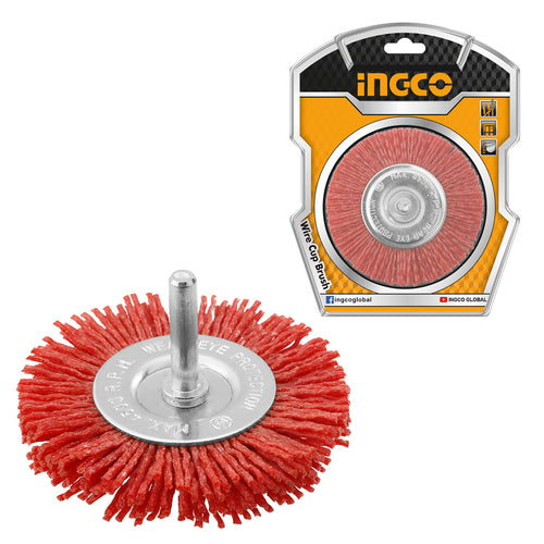 Grata Circular De Nylon Con Vastago 1/4" 75Mm Ingco Wb40755