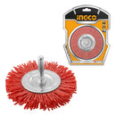 Grata Circular De Nylon Con Vastago 1/4" 100Mm Ingco Wb41005