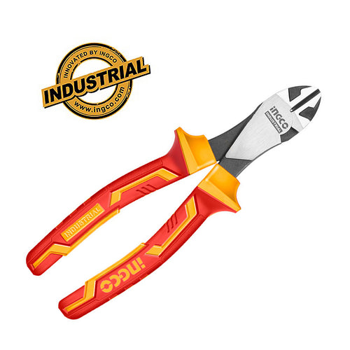 Alicate De Corte Diagonal Industrial Aislado Vde 180Mm/7" Ingco Hihdcp28188