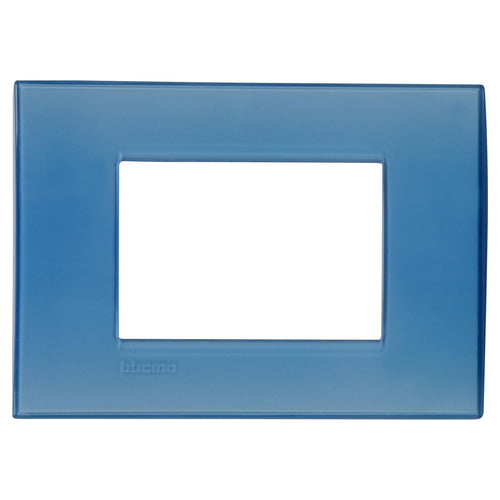 Placa Rectangular 3 Modulos Azul