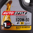 Lubricante 20W-50 Sn Para Motor 3.78 Litros