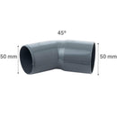 Codo 45O Pvc-S Cementar 50Mm Gris 1U
