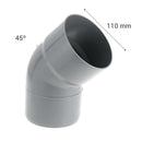 Codo 45O Pvc-S Cementar 110Mm Gris 1U