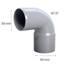 Codo 87,5O Pvc-S Cementar 50Mm Gris 1U