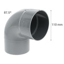 Codo 87,5O Pvc-S Cementar 110Mm Gris 1U