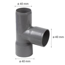Tee Pvc-S Cementar 40Mm X 40Mm Gris 1U