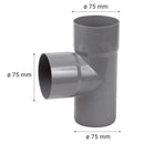 Tee Pvc-S Cementar 75Mm X 75Mm Gris 1U