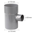 Tee Reduccion Pvc-S Cementar 110Mm X 50Mm Gris 1U