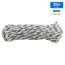 Cuerda Nylon Trenzado 6 Mm 20 M Blanco/Rojo