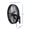 Ventilador 20" Mural Negro