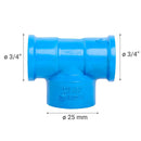 Tee Trans Pvc-P Ce/Hi 25Mm X 3/4" 1U
