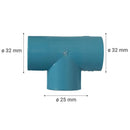 Tee Reduccion Pvc-P Cementar 32Mm X 25Mm 1U