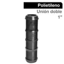 Union Doble Polietileno 1" Negro 1U