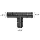 Tee Polietileno 3/4" Negro 1U