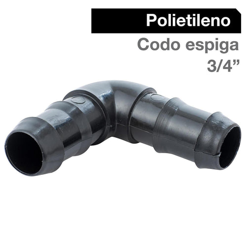 Codo Polietileno 3/4" Negro 1U