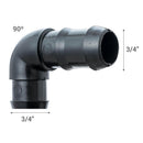 Codo Polietileno 3/4" Negro 1U