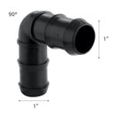 Codo Polietileno 1" Negro 1U