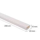 Canaleta 20X10 Cm Con Adhesivo Blanca