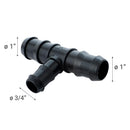 Tee Reduccion Polietileno 1" X 3/4" Negro 1U