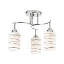 Lampara Techo 3 Luces Metal Gris