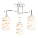 Lampara Techo 3 Luces Metal Gris