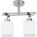 Lampara Techo 2 Luces Metal Blanco