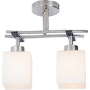 Lampara Techo 2 Luces Metal Blanco