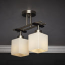 Lampara Techo 2 Luces Metal Blanco