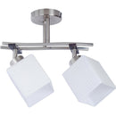 Lampara Techo 2 Luces Metal Blanco
