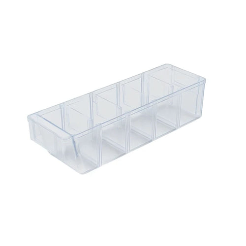 Caja Transparente Poliestireno Rigido Pequeña 5 divisiones - Toolmax