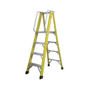 Escalera Tipo Tijera de Fibra / Aluminio con plataforma 4 peldaños - Toolmax