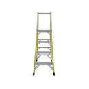 Escalera Tipo Tijera de Fibra / Aluminio con plataforma 4 peldaños - Toolmax