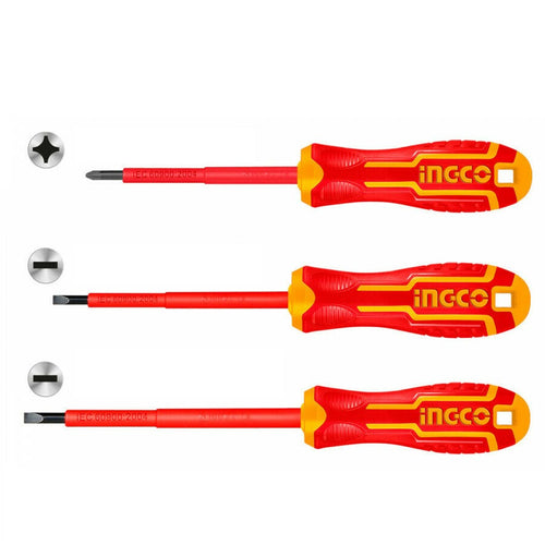 Set Destornilladores Industrial Aislado Vde Ph/Sl 3 Piezas Ingco Hkisd0308