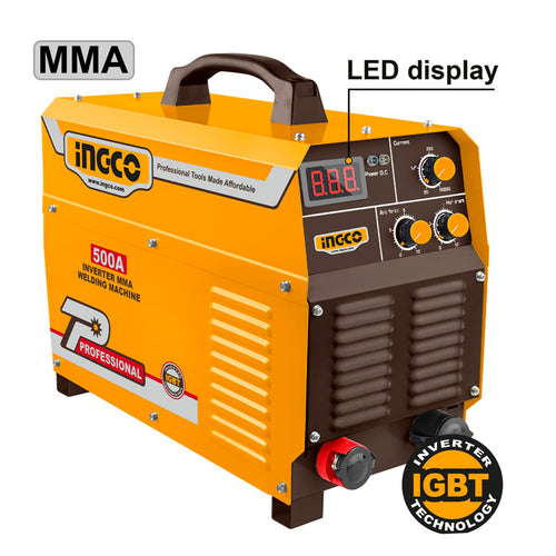 Soldadora Inverter Industrial Mma Trifasica 500A Ingco Ing-Mma5008