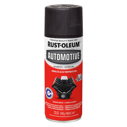 Pintura para Altas Temperaturas Automotriz 340grs Negro Mate - Rust Oleum