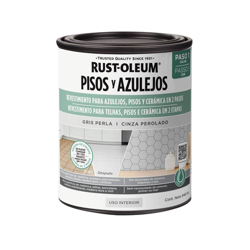 Revestimiento para pisos, ceramicas y porcelanatos Paso 1 946ml Gris Perla - Rust Oleum
