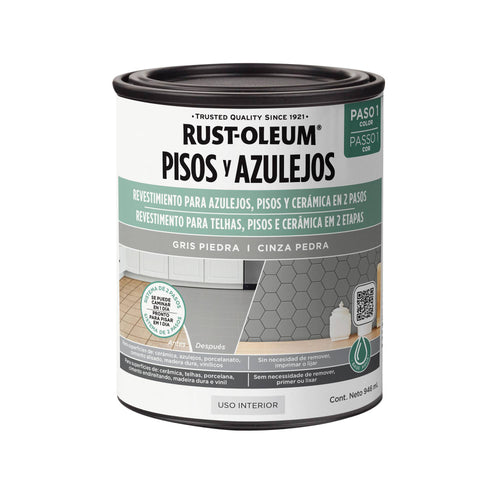 Revestimiento para pisos, ceramicas y porcelanatos Paso 1 946ml Gris Piedra - Rust Oleum