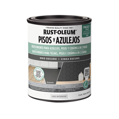 Revestimiento para pisos, ceramicas y porcelanatos Paso 1 946ml Gris Oscuro - Rust Oleum